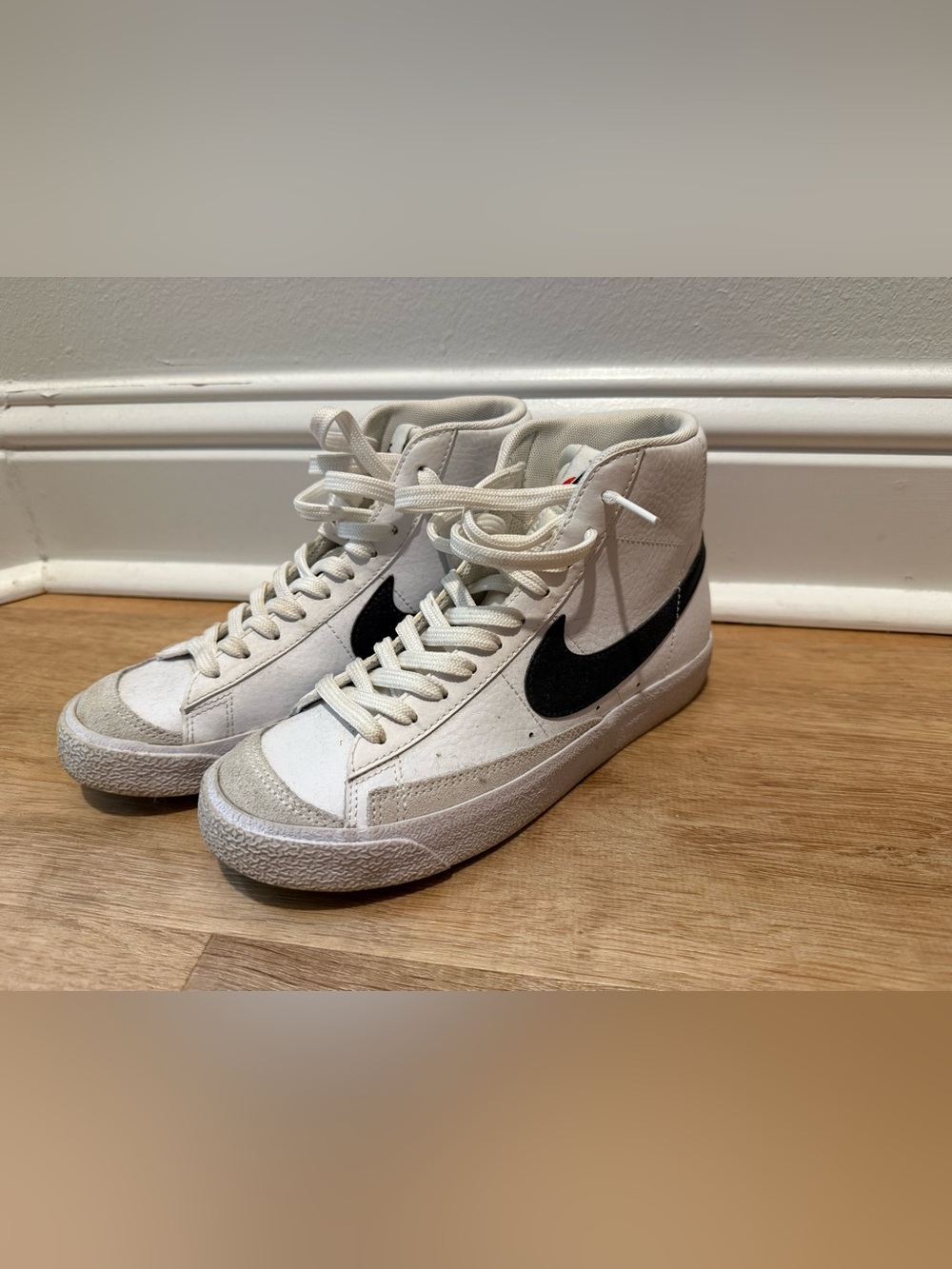 Nike Women’s High-Top Sneakers in White and Black